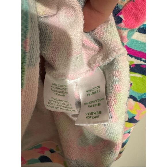 Lilly Pulitzer Skipper Popover Top Pina Colada UPF 50+ Size MEDIUM 1/4 Zip Pocke - Picture 8 of 9